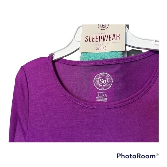 SO Brand Girls Christmas Pajamas, Size Large/12 New With Tags. - Picture 3 of 4